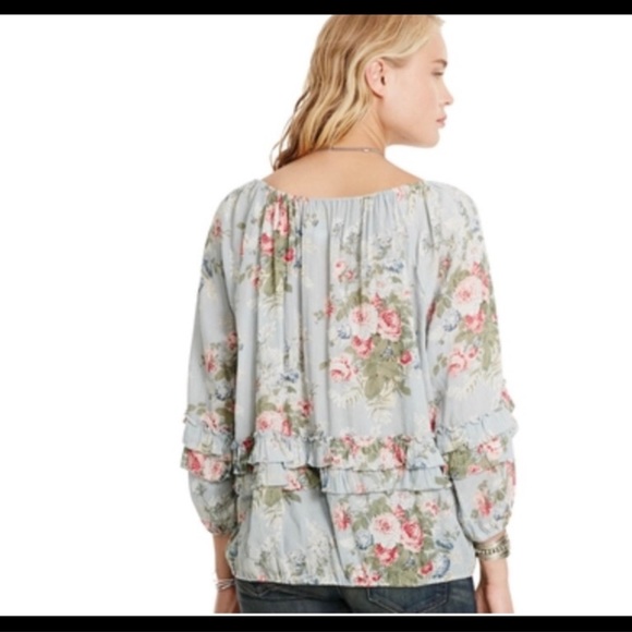 Denim & Supply Ralph Lauren Rl Boho Floral top - Picture 2 of 6